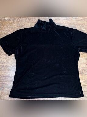 velvet mock turtleneck